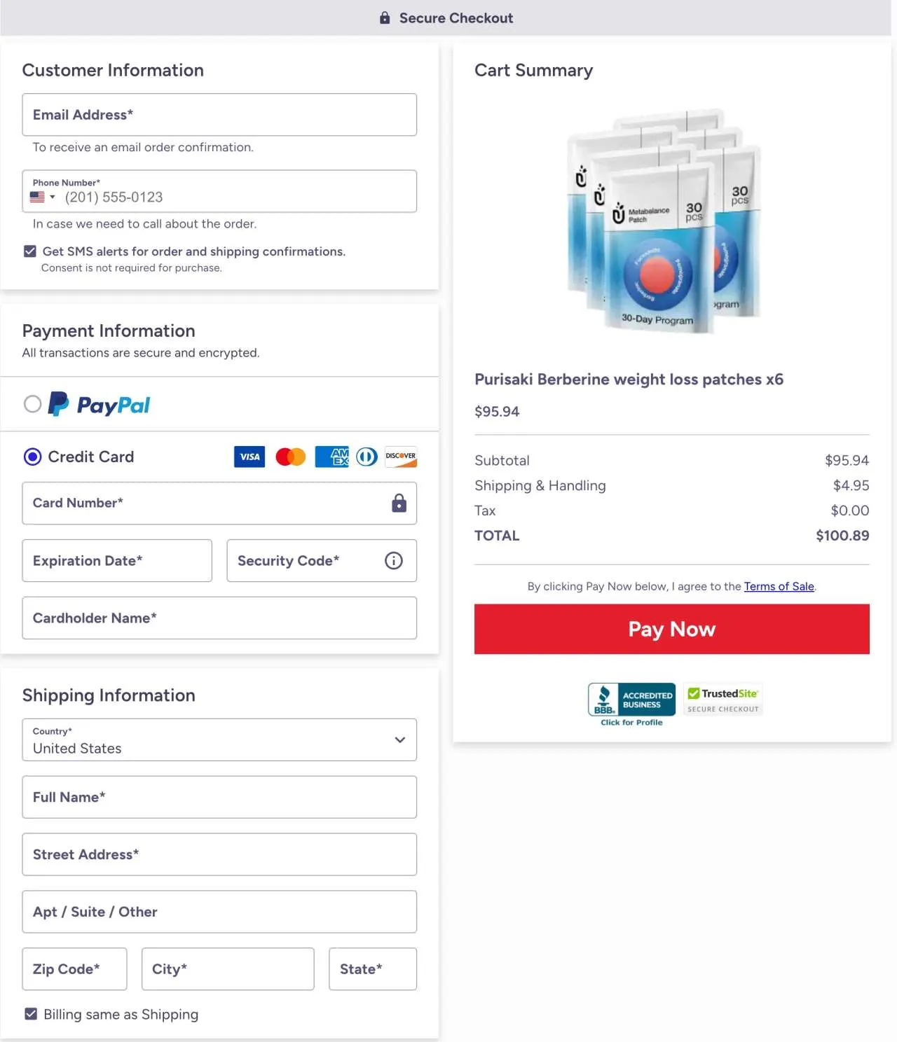 Purisaki Berberine Patch &mdash; Official Secure Order Page US 2026
